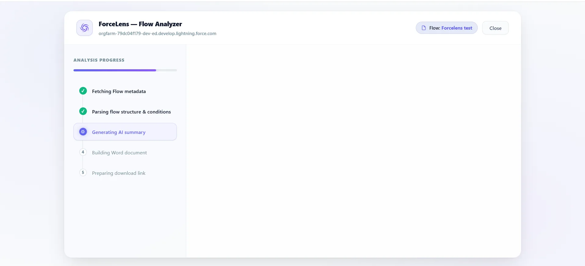 Flow Parser Progress Mockup
